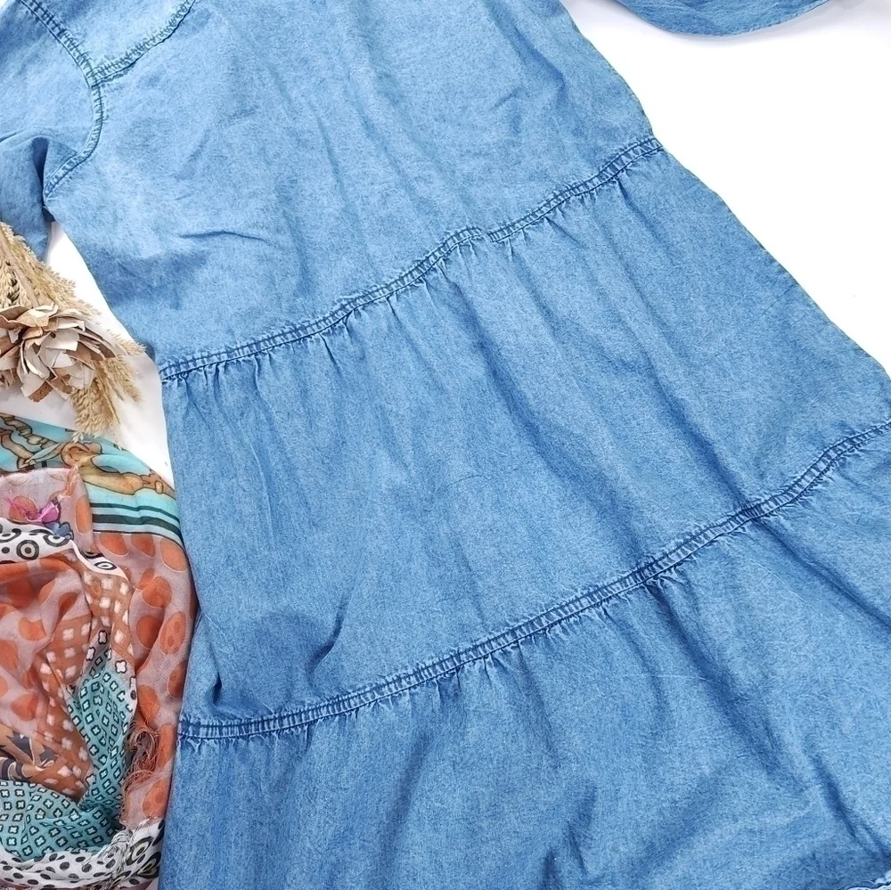 Speed Control Blue Gingham Dress Sz L - Picture 12 of 12